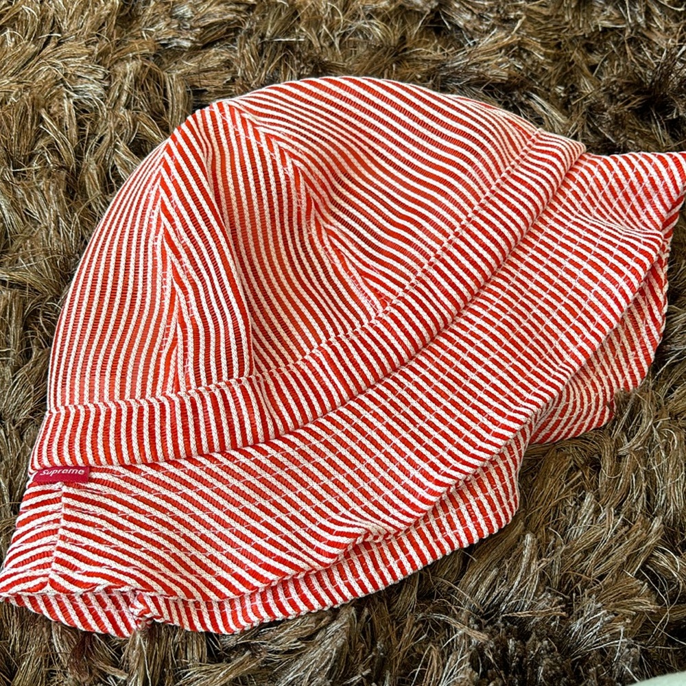 Supreme Striped Mesh Bell Hat